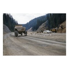 Idaho 1960 Road Construction Equipment Trucks Station Wagon Kodachrome Slide