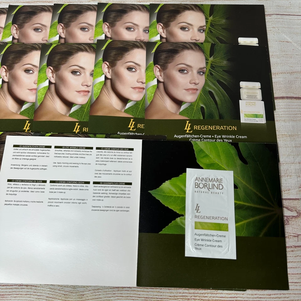 Annemarie Borlind LL Regeneración Ojos Arrugas Crema Prueba Tarjeta Lote de 18 Foto 3 de 4