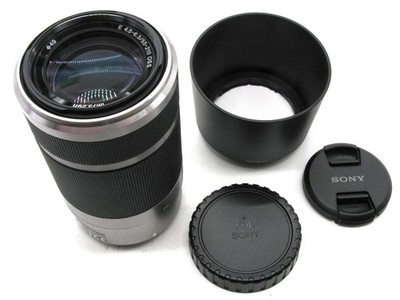 Sony E 55-210mm F/4.5-6.3 OSS Lens Telephoto for Sony E Mount Silver Black MINT