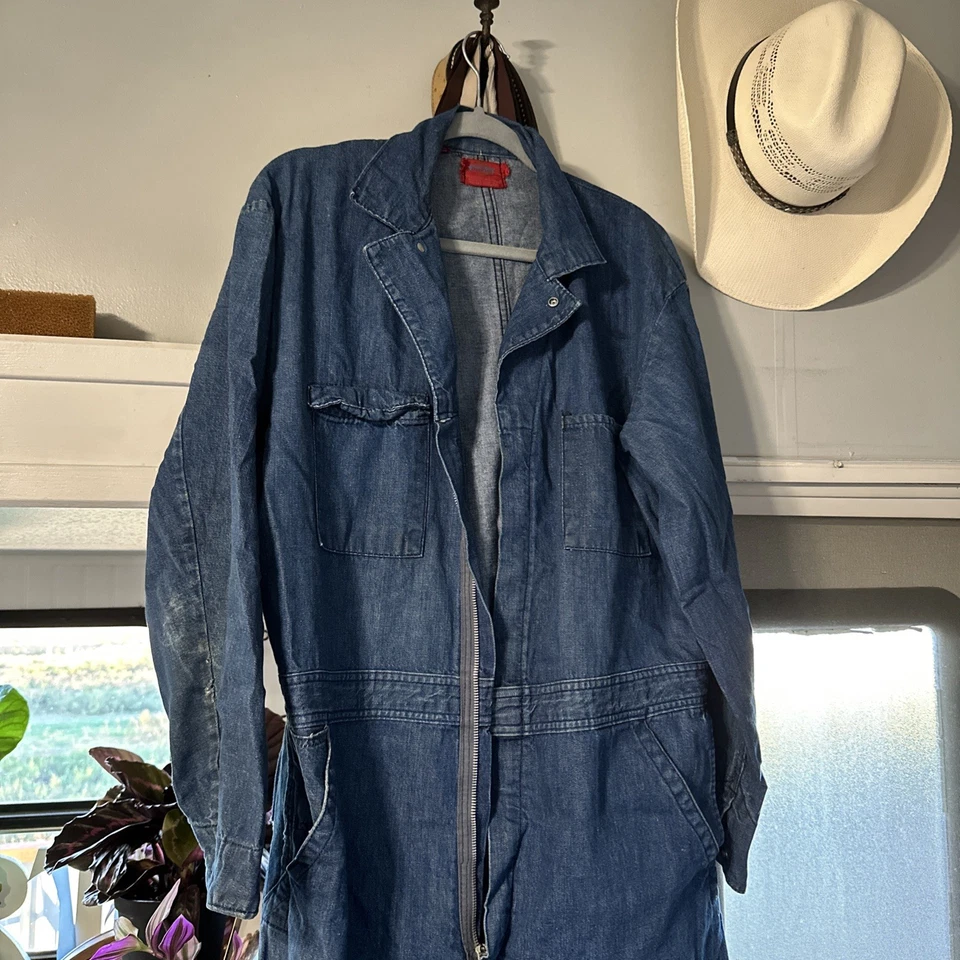 Dickies Jumpsuit Coveralls LongSleeve Sz 44 Medium Vintage Men's - Image 2 of 4