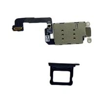 Dual Sim Reader and Sim Tray For iPhone 16 Black