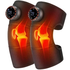 Cordless Knee Massager with Heat Vibration for Pain Relief Shoulder Knee Brace