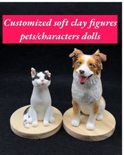 Let him always be by your side Customized soft clay figurines pets are available