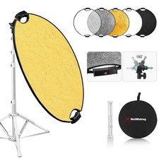 32'' Light Reflector Kit with Light Stand for Studio Outdoor