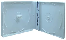 White CD/DVD Poly Square Box (Holds Up to 16 Discs) Lot