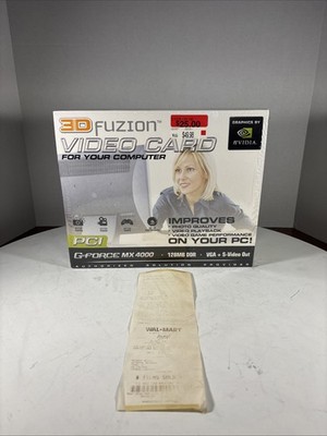 NEW NOS 3D Fuzion NVIDIA GeFORCE MX 4000 Video Card 128MB DDR VGA 3DFR4000P