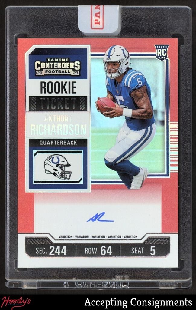2023 Contenders Red Zone Ticket FOTL Anthony Richardson RC Rookie AUTO COLTS