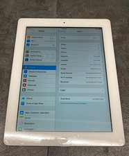 Apple iPad 2nd Generation 16GB Model MC979LL/A White A1395 iOS 8.4