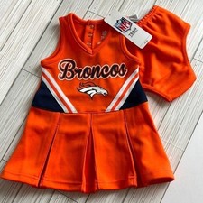 NWT Authentic Denver Broncos girls 2 piece set. NFL Team Apparel/Cheerleader 12m