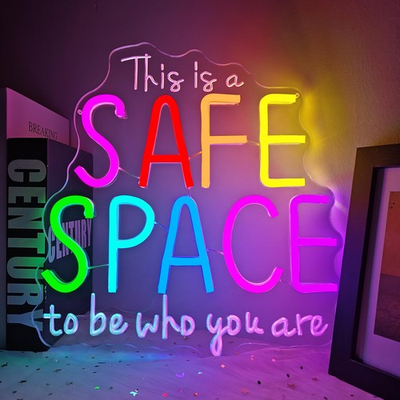 #ad #ad Safe Space Neon Sign This Is Safe Space To Be Who You Are Led Neon Sign for W... $55.06