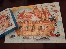 Springbok Animal Antics Aboard the Ark 100 Pc Puzzle For Kids PZL1142