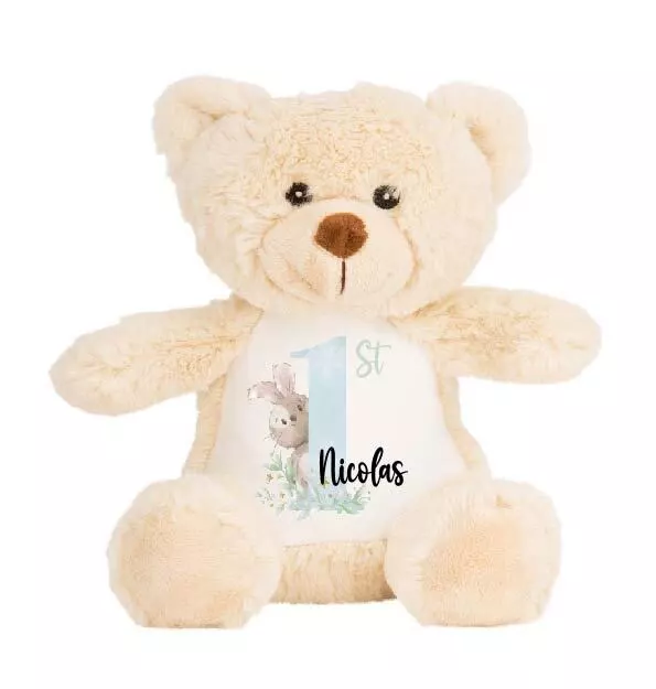 Personalised teddy bear New Baby Gift Personalised Plush Soft Toy Your Name