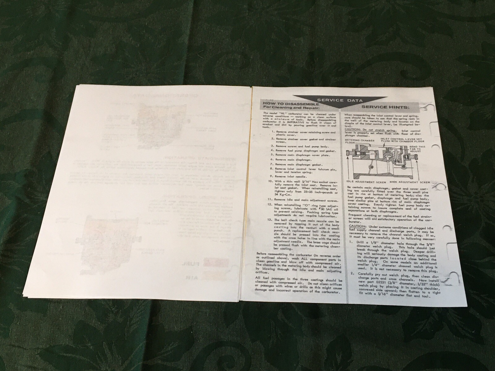 Vintage Tillotson Chainsaw HL Carburetor Carb Tuning Service Operation