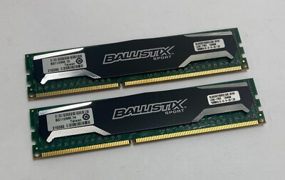 8GB Kit (2 x 4GB) Crucial BLS4G3D1609DS1S00.16FKR PC3-12800U DDR3 Arbeitsspeicher RAM