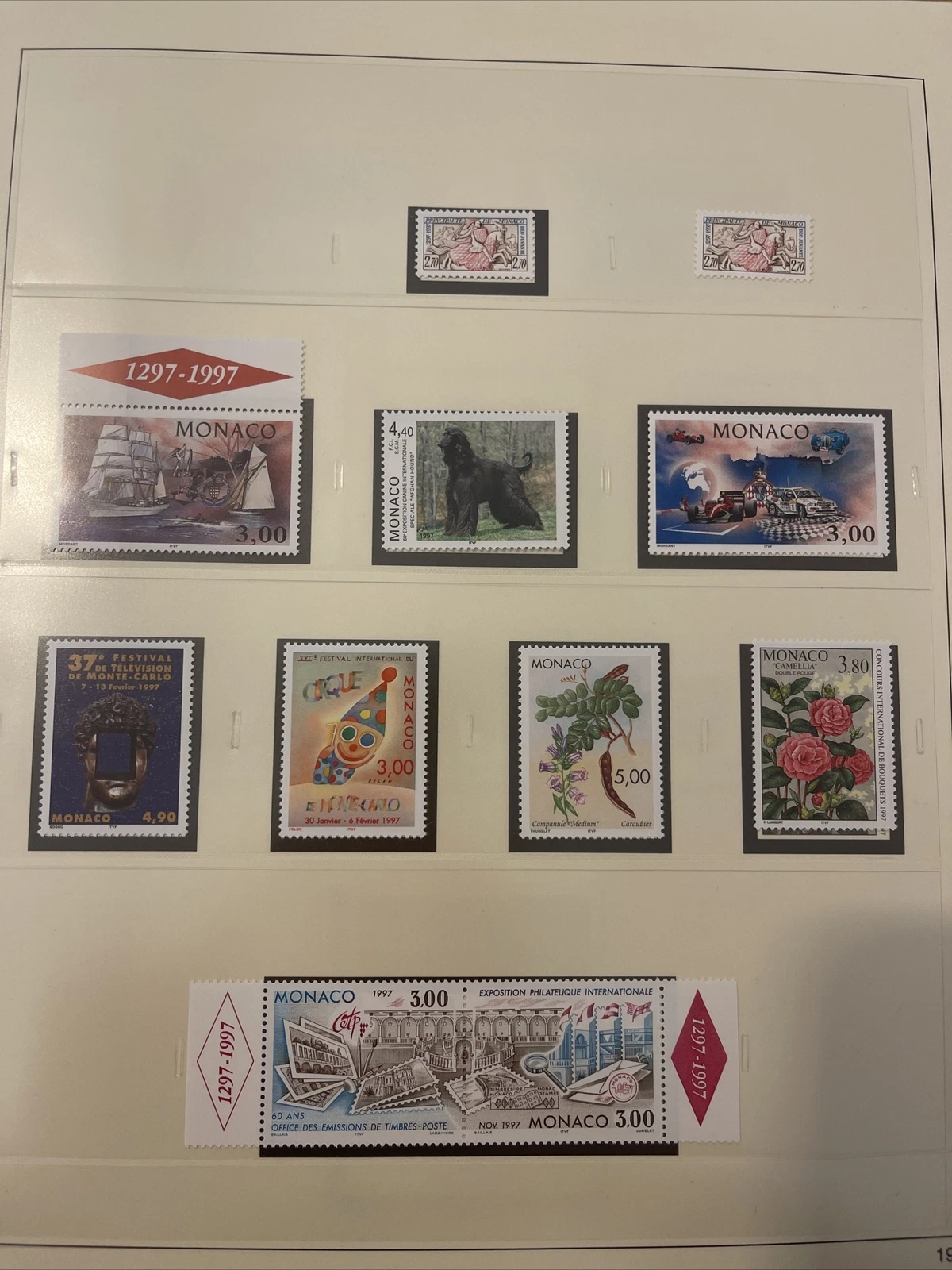 Timbres Monaco Neuf Lindner No.186 1996 Page 194