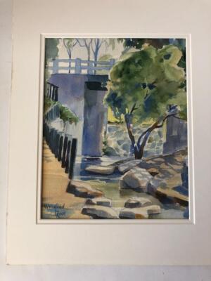 Winifred Root Original Watercolor painting matted California Listed ARTIST 11x14