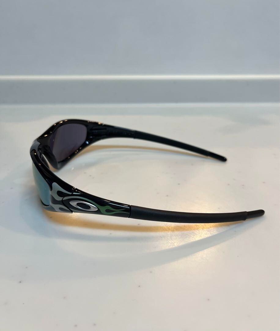 Oakley Straight Jacket Gunmetal Fire Black Sunglasses with Soft