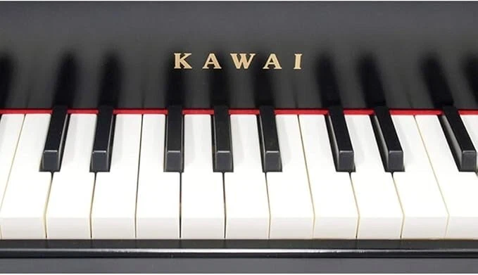 Piano de cola Kawai modelo 1141 negro 425x450x205mm con patas y tapa cerrada ...