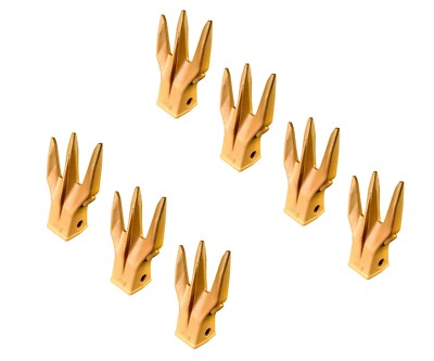 7 Cat Style Mini Excavator/Backhoe Bucket Trident Rock Teeth - 1U3202TR3