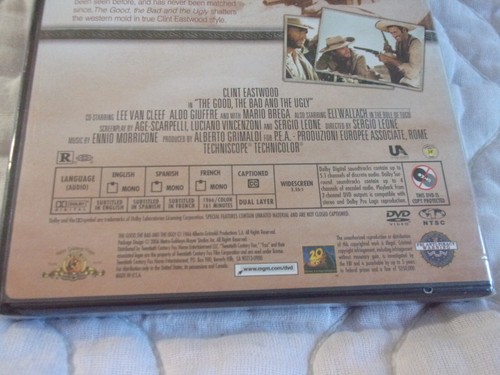 A FISTFUL OF DOLLARS HANG 'EM HIGH THE GOOD BAD AND UGLY DVD LOT CLINT EASTWOOD - Picture 17 of 17