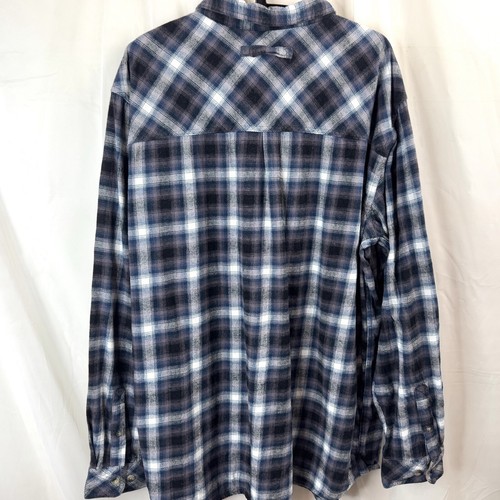 Legendary Whitetails Men’s Button Up Shirt 2XL Blue White Plaid W/Corduroy Trim - Picture 9 of 13
