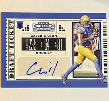 2019 Caleb Wilson Panini Contenders Draft Ticket Blue Auto RC #163 UCLA Bruins
