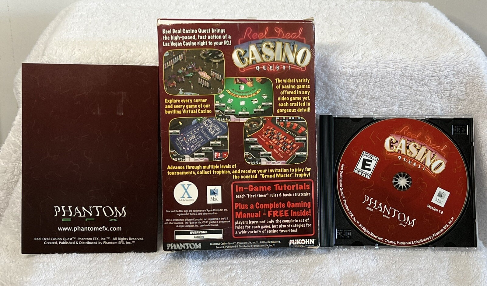 Vtg Phantom Reel Deal Casino Quest CDROM For Mac OS X Gambling Various