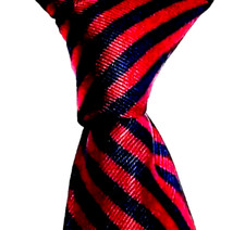 VTG Brooks Brothers Makers Men's Silk Navy Blue  Red Repp Tie Made USA