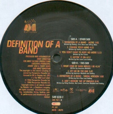 Mint Condition / Definition Of A Band 1996 UK Original 2LP Vinyl