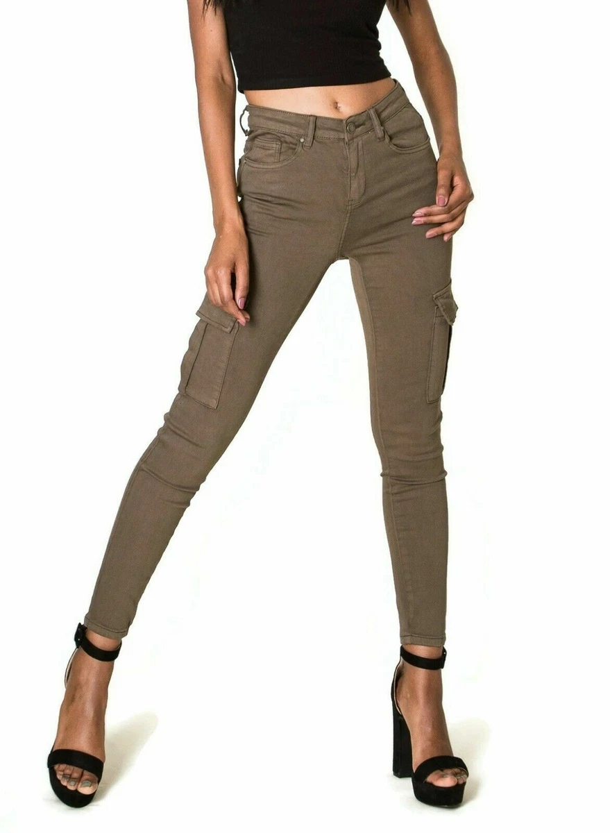 Khaki Cotton Cuffed Cargo Trousers  New Look