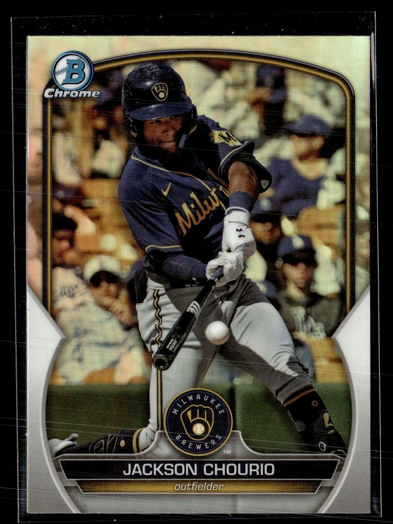 2023 BOWMAN CHROME REFRACTOR BDC-156 Jackson Chourio - Milwaukee Brewers