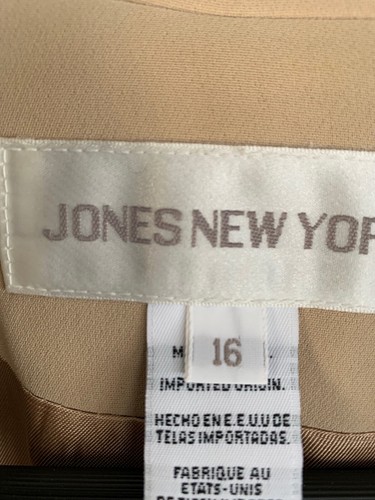 GIACCA BLAZER JONES NEW YORK BEIGE MARRONE CHIARO 16 - Foto 2 di 6