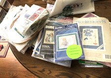 24 Unused Vintage Needlepoint Cross-stitch  Paint Kits Holiday Bucilla Grigg