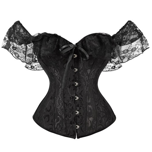 vintage corset tops black