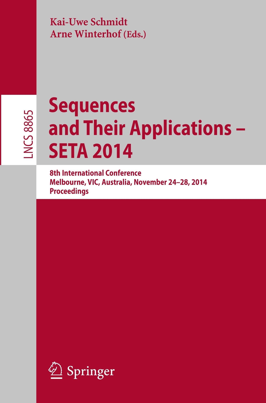 Thumbnail - Sequences And Their Applications - Seta 2014 Arne Winterhof (u. A.)