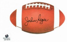 "Pittsburgh Steelers" John Reger Hand Signed 3.5X5.5 Logo Card COA
