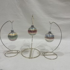 Vintage Christmas Mercury Glass Shiny Brite Striped Ornament Lot Made in the USA