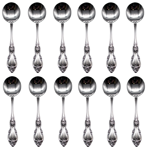 Oneida Louisiana 18/8 Stainless Steel Round Bouillon Spoon (Set of