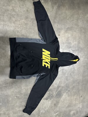 black and yellow nike hoodie
