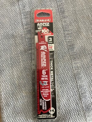 DIABLO 6-in. 8-TPI Amped TiCo Carbide Reciprocating Blades, DS0608CFA3 (3-pack)