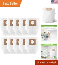 Replacement HEPA Filter Bags for Atrix Ergo Vacuums - 10 Count, 8 Quart Capacity