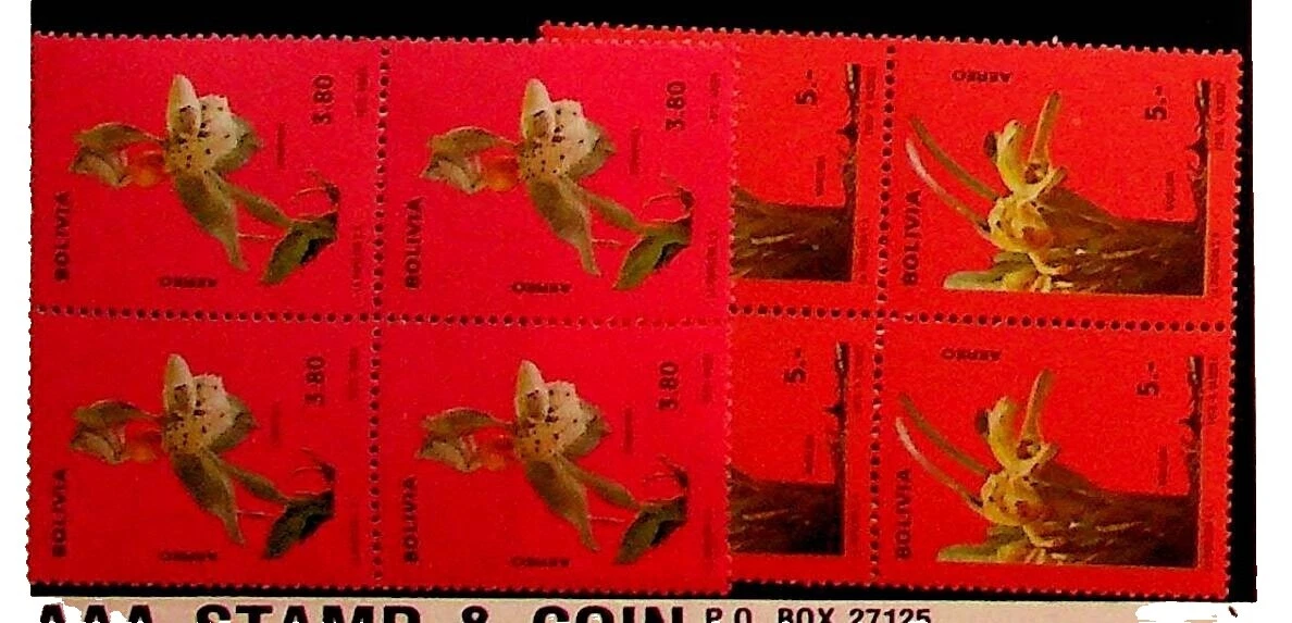 Mint Never Hinged/MNH Block Bolivian Stamps
