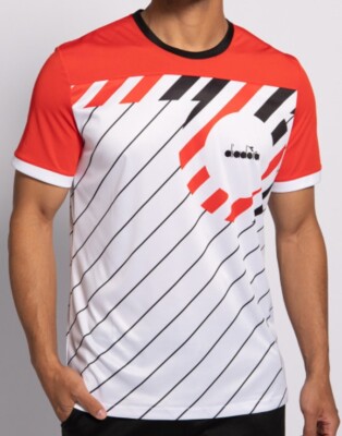 Diadora Tennis T-Shirt - Gr.L - Jan Lennart Struff (DIR-0109) Davidovich Fokina