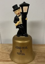 Vintage Barware bell "RING FOR A DRINK" Drunk Man w/ Lamppost Mid Century Modern