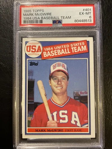Mark McGwire PSA 6 EX-MT 1985 Topps Rookie 1984 USA Baseball Team A’s Cardinals
