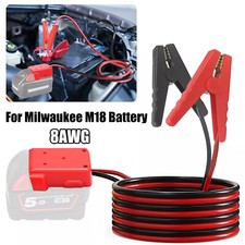 Jumper Cable Clamps 8 AWG-5.9FT for Milwaukee M18 18V Battery Jumper Starter