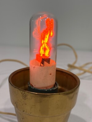 Antique 1930's Aerolux Popeye Neon Tube Lightbulb electric flowers