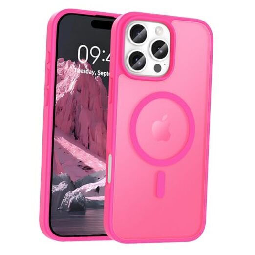 Magnetic Case, [Compatible with Magsafe] for iPhone 16 Pro Max Hot Pink