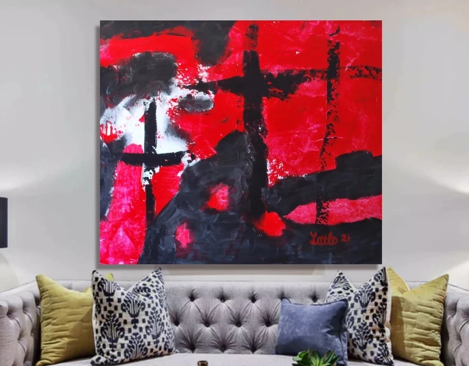 Mark W. Little, Original, Authentic, 72” X 60” Acrylic, Abstract, POP Art, Giant - Image 2 of 4