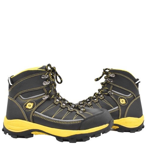 MCM Men\'s Black Leather Reflective Patch Boots w/Yellow Pull MEX 9AMM83 BK sz 41 MCM Leather boots | Men main image 3